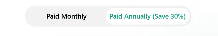 PiPiADS - Choose between monthly or annual billing
