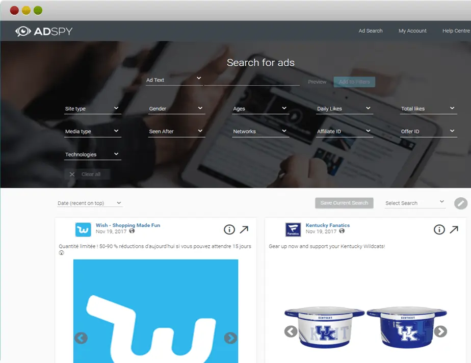 AdSpy - Advanced Search Capabilities