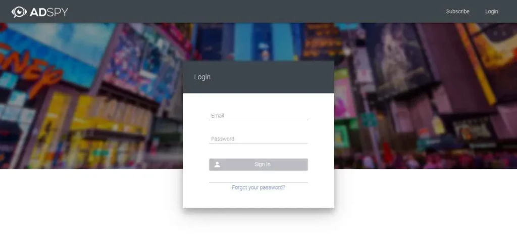 AdSpy Create Your Account