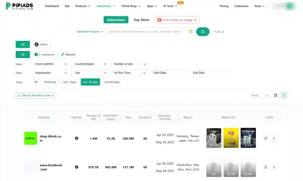 PiPiADS - AdSpy Tool