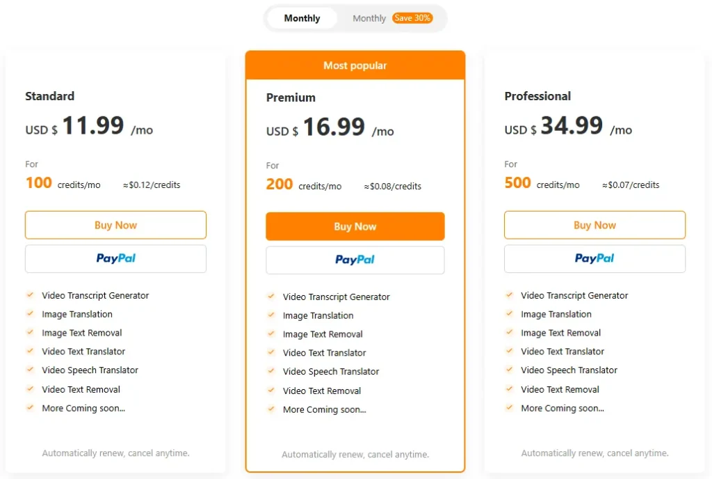PiPiADS AI Tools Pricing