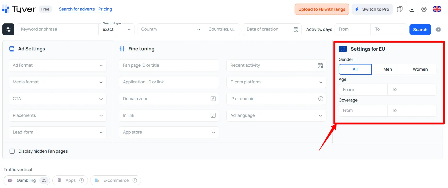 Tyver EU Demographic Filters