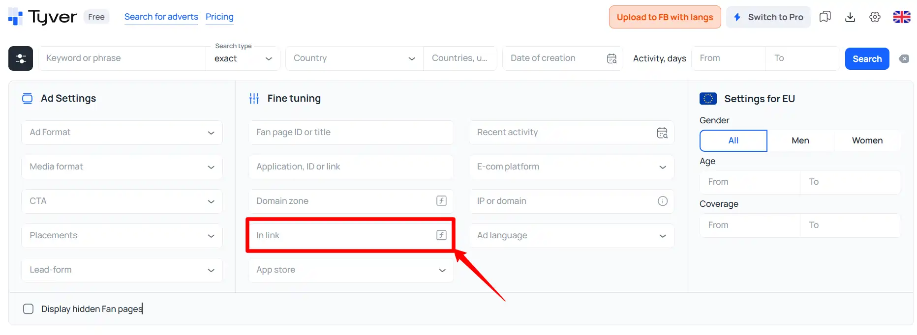 Tyver In-Link Filter